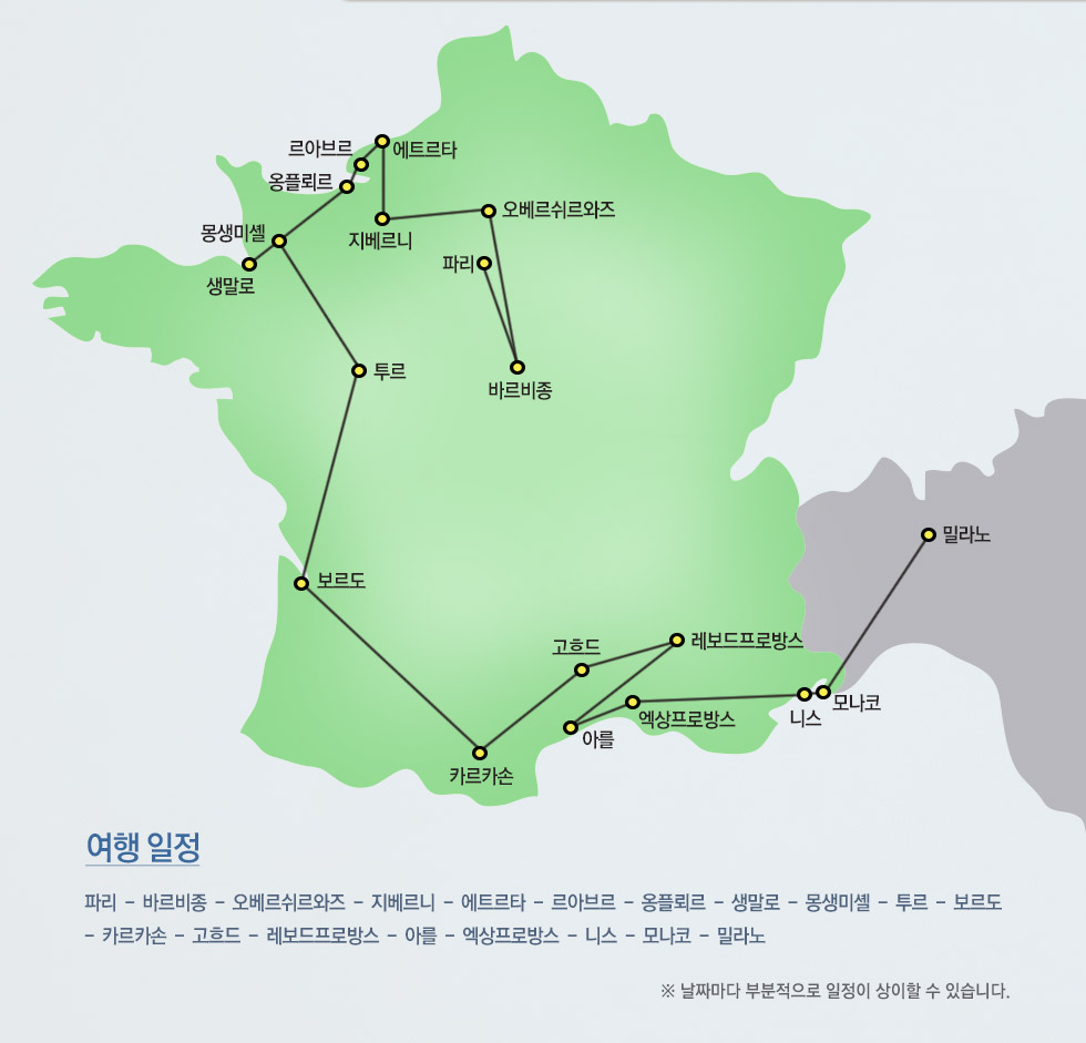 여행 일정