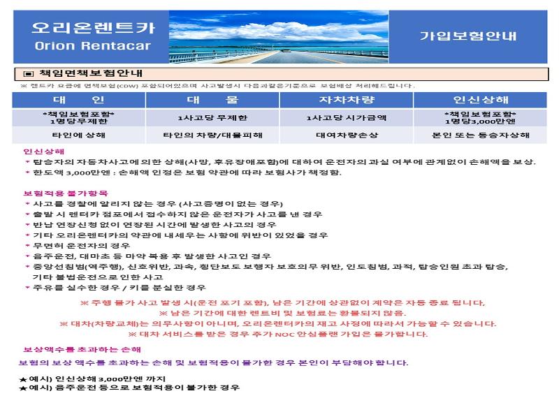 렌터카 보험안내