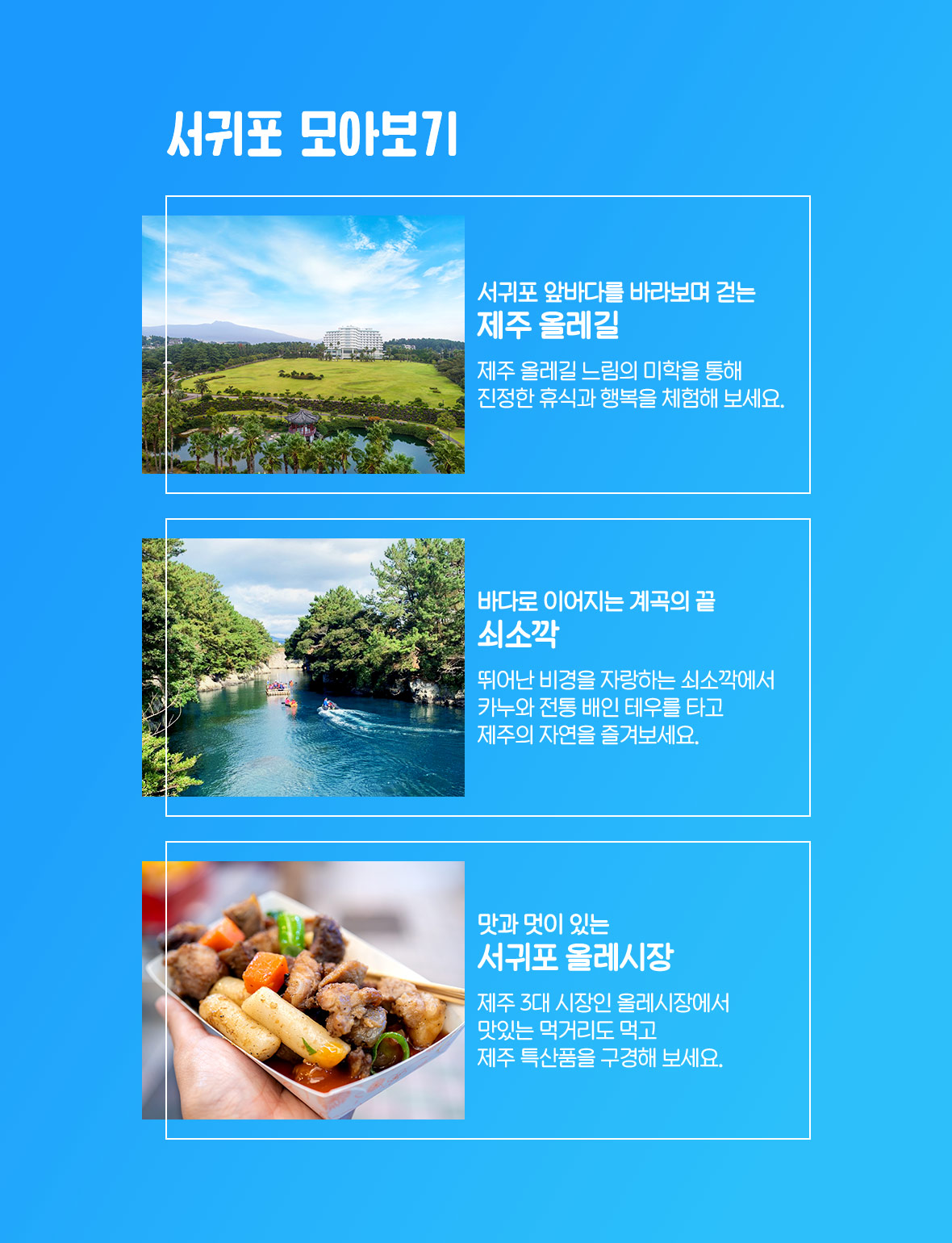 제주 서귀포의 경치