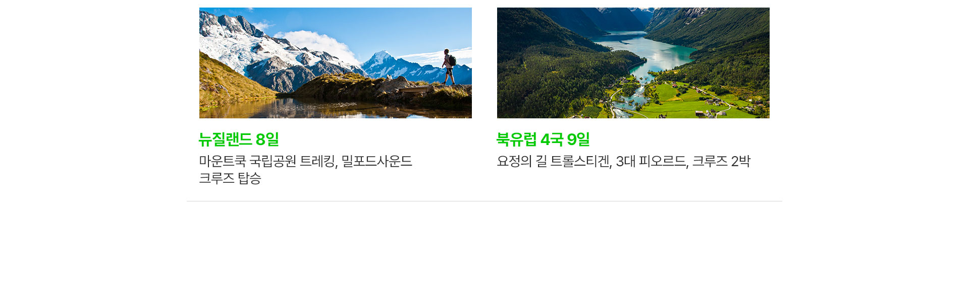 뉴질랜드와 북유럽 상품
